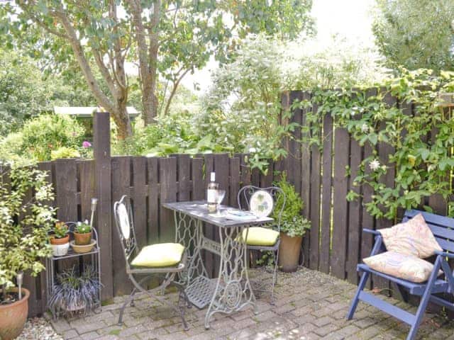 Peaceful patio area | The Figgery, Bittaford, near Ivybridge