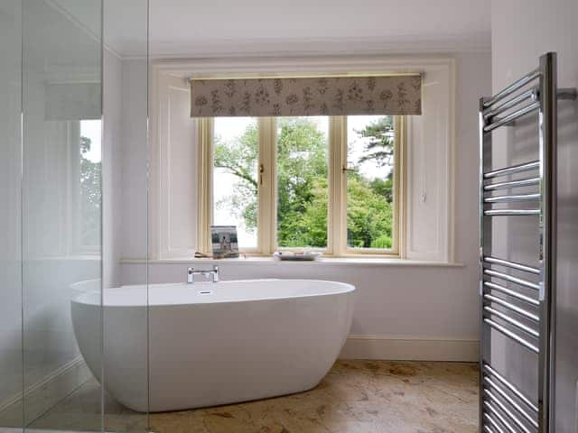 Bathroom with stand-alone bath and separate shower | Bodwen, Wootton Bridge, near Ryde