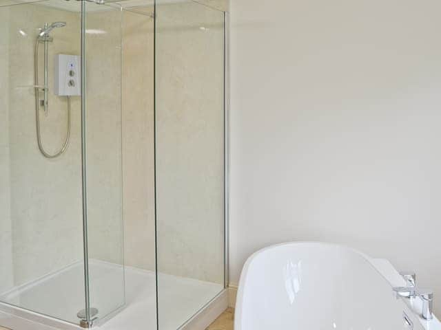 Bathroom with stand-alone bath and separate shower | Bodwen, Wootton Bridge, near Ryde