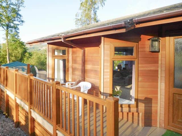 Additional seating area on balcony | Ransome Lodge, Water Yeat, near Coniston