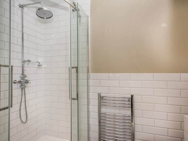 Ground floor shower room with heated towel rail | Cowslip Cottage - Swardeston Cottages, Swardeston, near Mulbarton