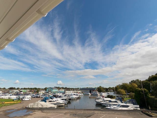 Lovely view over the marina from the balcony | Bewick Swan - The Riverviews, Wroxham, near Norwich