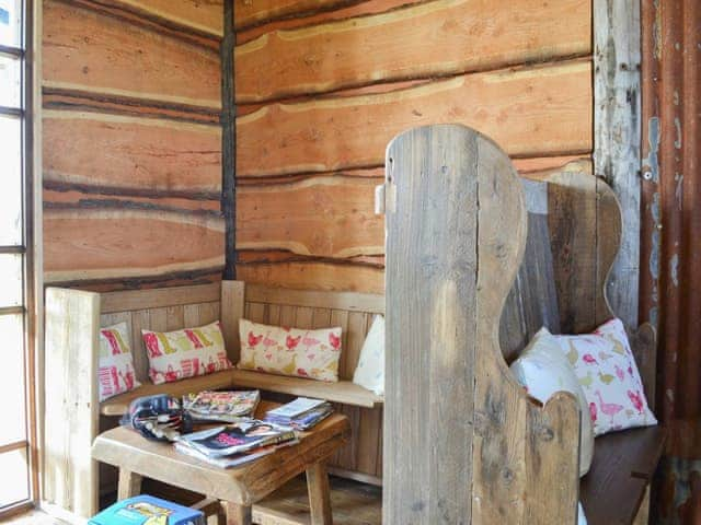 The Lambing Shed is an open plan sitting/dining/leisure space shared by all three properties | The Blue Texel, The Lincoln Longwool, The Swaledale - West Hale Shepherd&rsquo;s Huts, Burton Fleming, near Filey