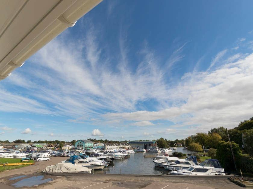 Lovely view over the marina from the balcony | Bewick Swan - The Riverviews, Wroxham, near Norwich