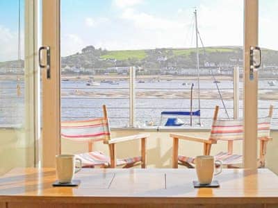 Enjoy a cup of coffee whilst admiring the fantastic river views | Shorewaters, Appledore, near Bideford