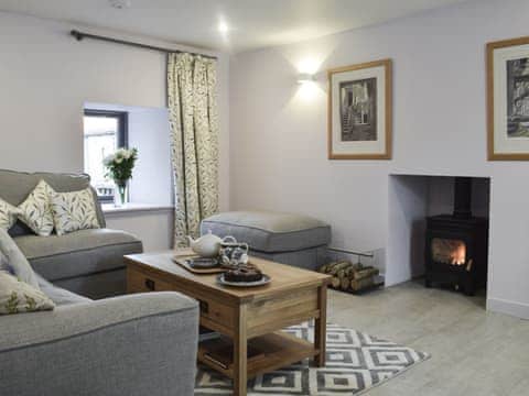 Cosy living room with wood burner | Rowanlea, Muthill, near Crieff