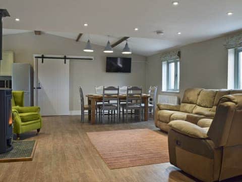 Beautifully presented open plan living space | Wagtail Cottage - Holmes Farm Country Cottages, Lubenham, near Market Harborough