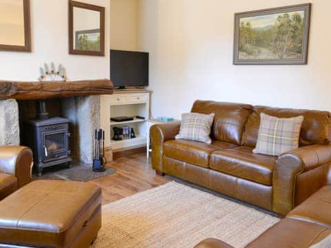 Cosy and warm living room with wood burner | Churchill House, Grassington