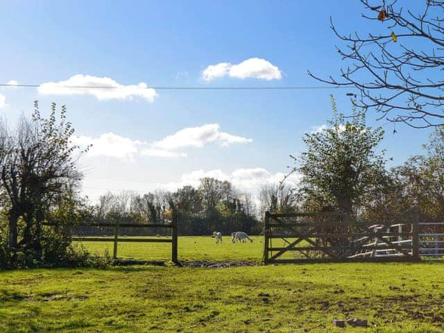 Open fields surround the property | Milton End Farm Barns, Arlingham, near Frampton-on-Severn