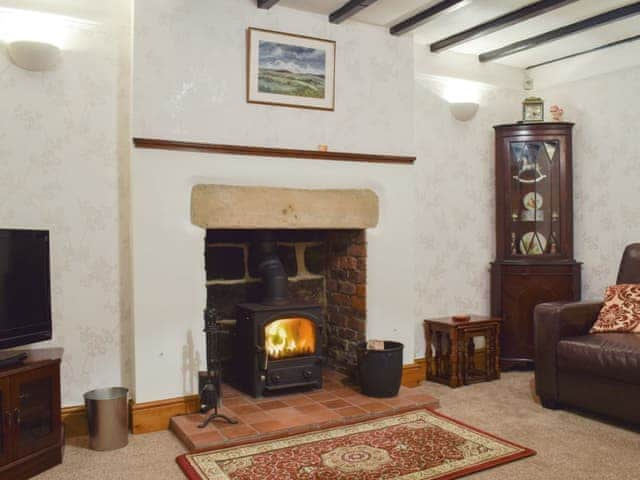 Delightful living room with cosy woodburner | Denham, Glaisdale