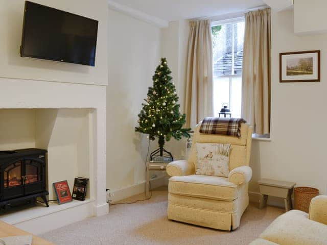 Living room at Christmas | Jasmine Cottage, Keswick