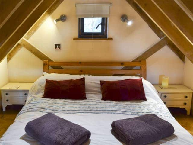 Mezzanine with double bed | The Cow Stall, Blackboys, near Uckfield