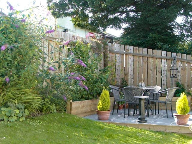 Chamring garden area | Hill View Cottage, Sleights, near Whitby