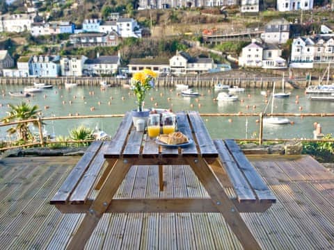 Delightful decked terrace with unrivalled views of Looe | Kerensa, Looe