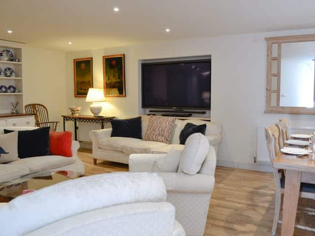 Cosy living room with 65 inch TV | The Coach House, Chulmleigh, near South Molton