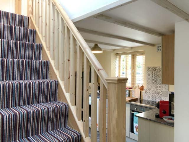 Stairs leading to/ from the kitchen | The Old Sawmill @ Sunnyside, Trevelmond, near Liskeard