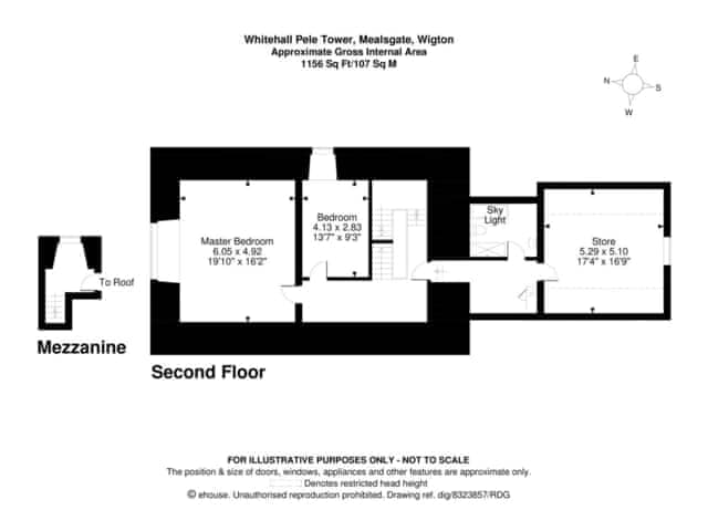 Floor plan of second floor | Whitehall Pele Tower, Mealsgate