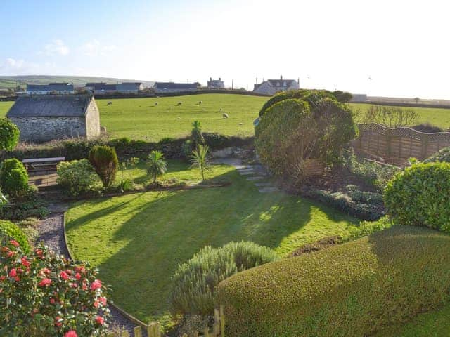 Views overlooking the garden and surrounding area | Pendragon Cottage, Tregatta, near Tintagel