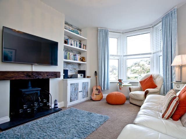 Cosy living area with wood burner | Kerensa, Looe