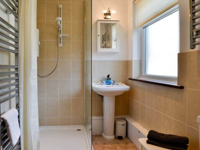 Shower room with cubicle and heated towel rails | Melbreak, High Lorton, near Cockermouth