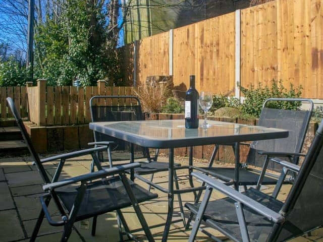 Enclosed patio to rear | Wallages Cottage - White House Farm Holiday Cottages, Knapton, near North Walsham