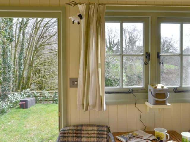 Views out to the enclosed garden | Farmer Oak&rsquo;s Hut, Dippertown, near Tavistock