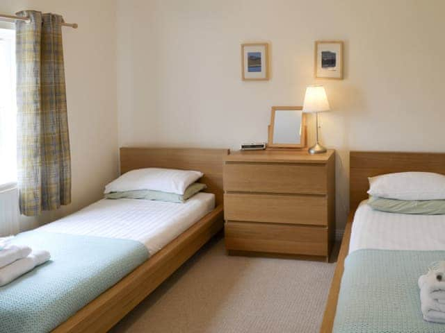 Good-sized twin bedroom | Teal Cottage, Embleton, near Alnwick