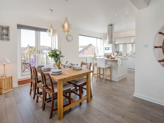 Delightful open kitchen/ dining area | The Beach House, Beadnell, near Seahouses