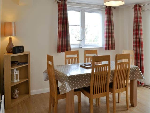 Living/dining area with homely yet contemporary feel | The Old Parish Hall, Seahouses, near Alnwick