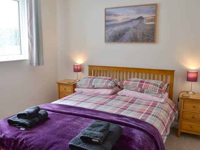 Cosy and inviting double bedroom with kingsize bed | The Old Parish Hall, Seahouses, near Alnwick