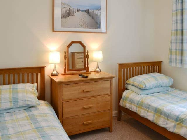 Twin bedded room with freeview | The Old Parish Hall, Seahouses, near Alnwick