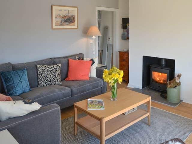 Living room with wood burner | Beach Haven, Sheringham