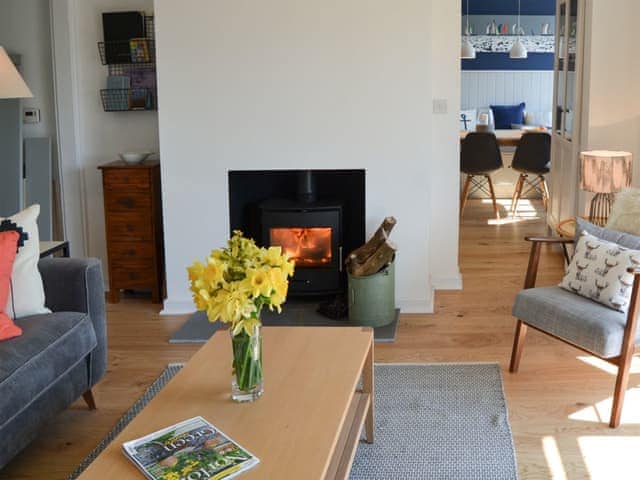 Living room with wood burner | Beach Haven, Sheringham