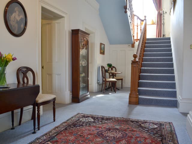 Hallway and stairs | Tirril Lodge, Tirril, Ullswater