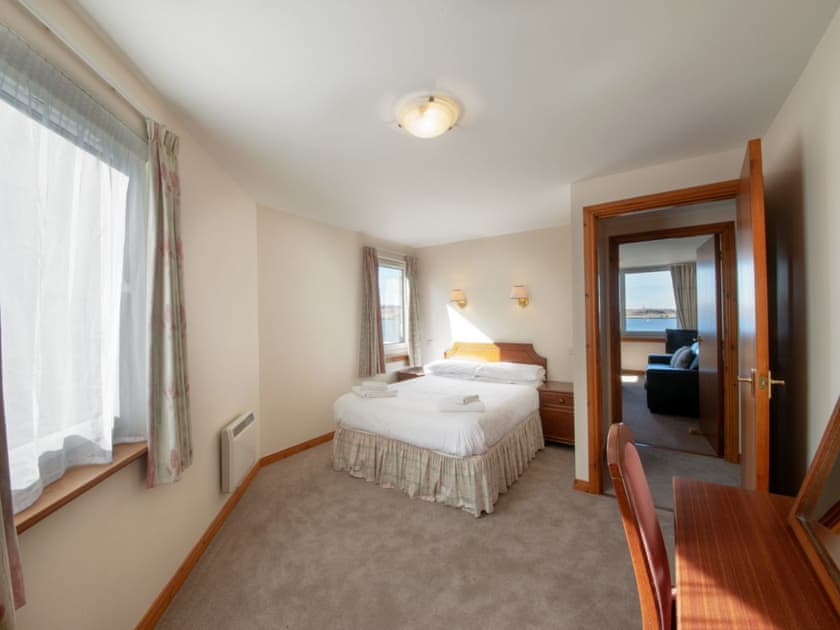 Comfortable double bedroom | Tiree 4, Tiree 3, Apartment - Esplanade Court, Oban, Argyll