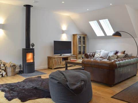 Wonderful, well presented living area with cosy wood burner | Anemone, Kenmore, near Aberfeldy