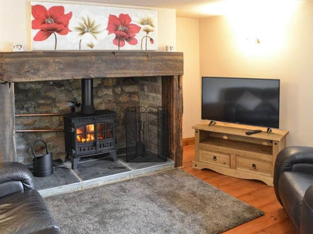 Lounge area with wood burner | The Arches - Causey Park Farms Ltd, Longdyke, near Morpeth