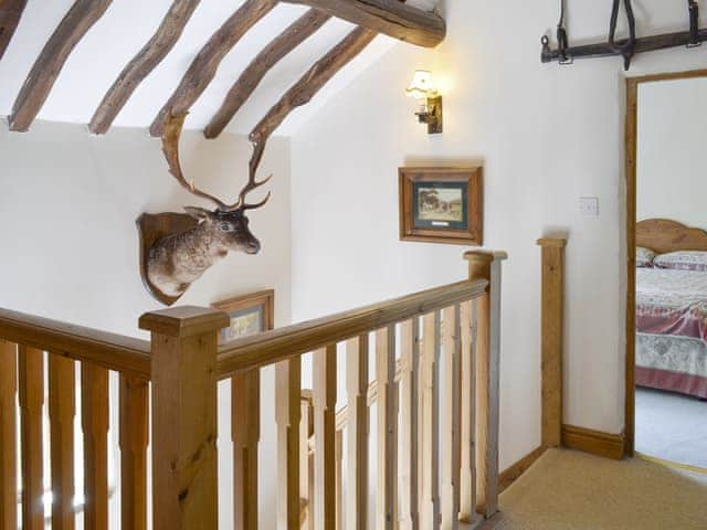 Characterful landing area with exposed wooden beams | Townfield Farm, Kettleshulme, near Whaley Bridge