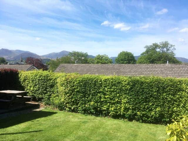 Wonderful fell views from the rear garden | The bolthole, Keswick