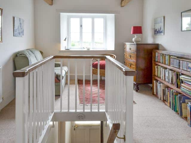Reading area on landing | Chaplands, Beaford, near Great Torrington
