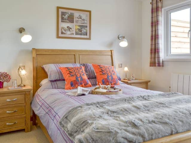 Relaxing double bedroom | Cedar Lodge, Cowbeech, near Hailsham