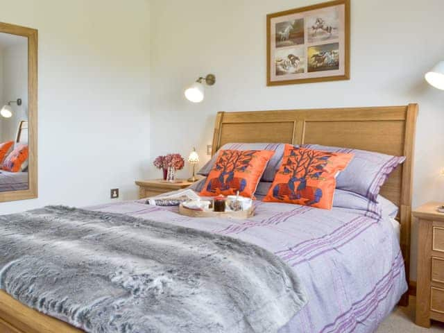 Comfortable double bedroom | Cedar Lodge, Cowbeech, near Hailsham