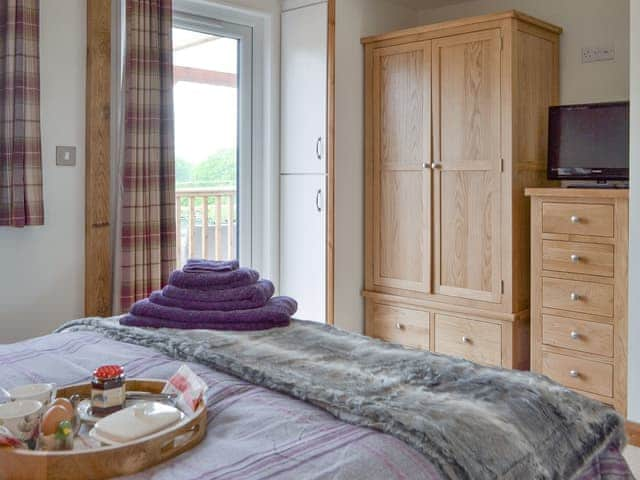 Peaceful double bedroom | Cedar Lodge, Cowbeech, near Hailsham