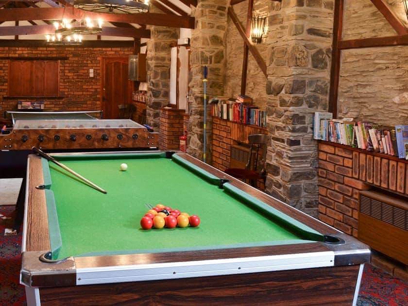 Shared games room with traitional pub games | Trimstone Manor Cottages, Trimstone, near Woolacombe