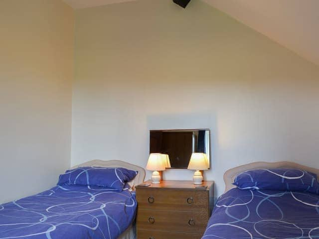 Delightful twin-bedded room | The Cider Mill Cottage, Orleton, near Ludlow