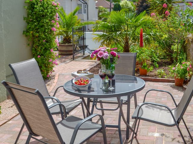 Delightful sitting out area | Samphire Lodge, Brixham