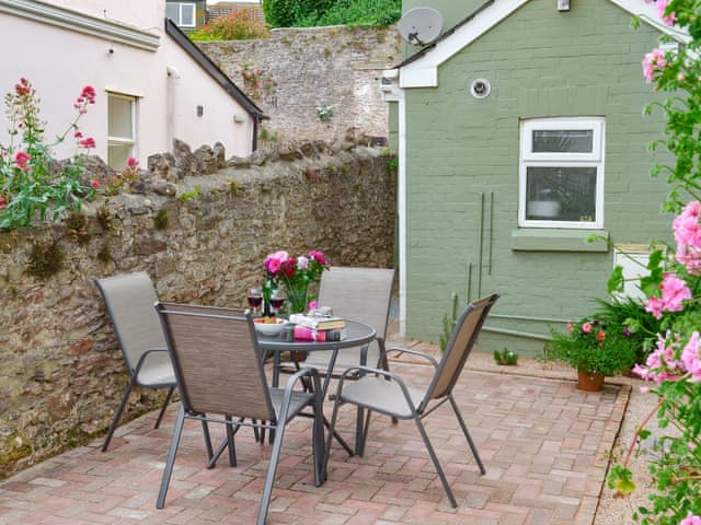 Delightful sitting out area | Samphire Lodge, Brixham