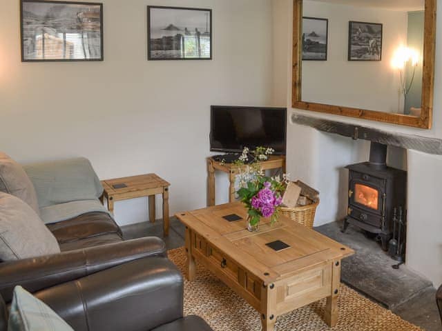 Charming living room with cosy wood burner | Sunnyside, Trewalder, near Wadebridge