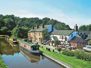 Hollybush Cottage (far left) and Canal Cottage (second left) | Hollybush Cottage, Denford, nr. Leek