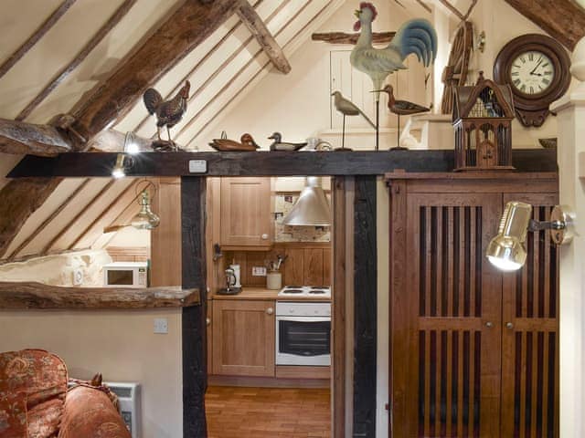 Exposed wooden framework throughout | The Hayloft - Red House Farm Cottages, Glaisdale, near Whitby